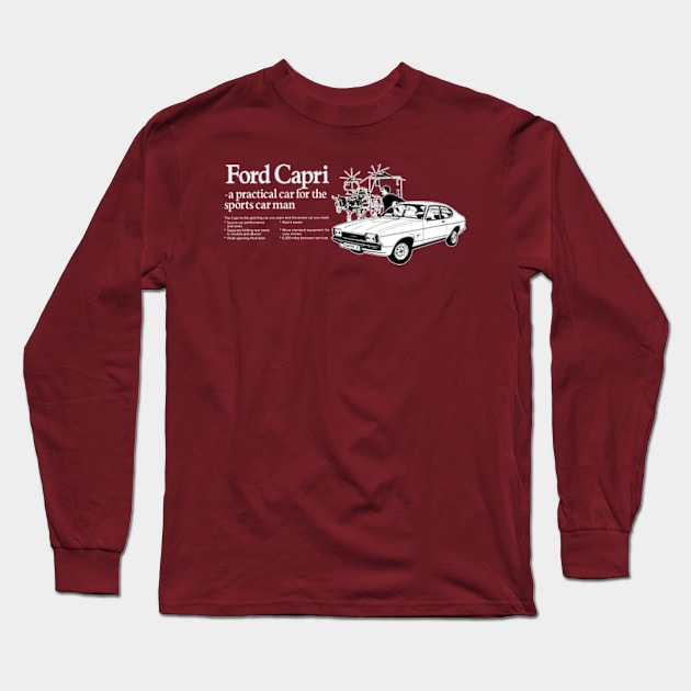 FORD CAPRI - advert Long Sleeve T-Shirt by Throwback Motors